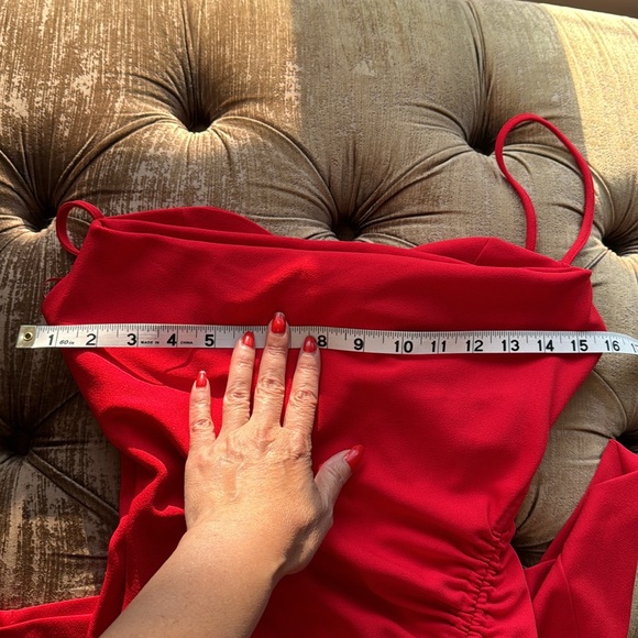 ZARA RED MIDI DRESS - Picture 3 of 4